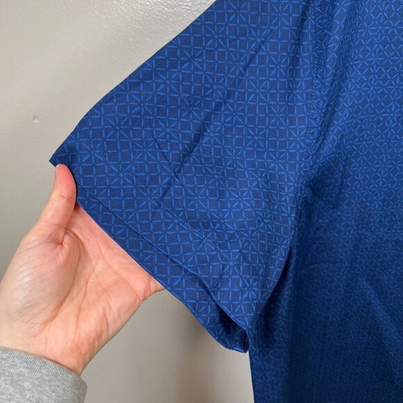 Nat Nast Silk Blend Camp Shirt Size XL Blue Short Sleeve Button Up Rockabilly - Picture 5 of 11